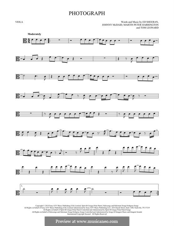 Photograph: For viola by Ed Sheeran, John McDaid