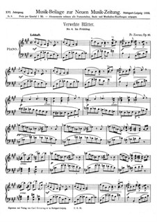 Verwehte Blätter, Op.10: Nr.4 Im Frühling by Fritz Zierau