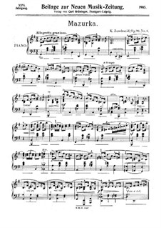 Mazurka, Op.76: Mazurka by Karl Zuschneid