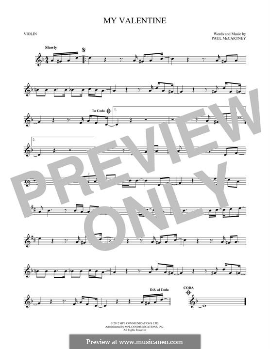 My Valentine: Für Violine by Paul McCartney