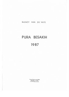 Pura Besakih: Vollpartitur by Nancy Van de Vate