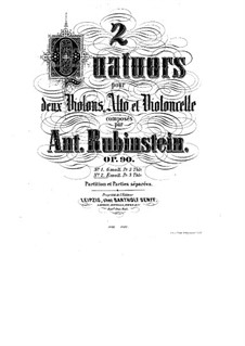 Quartett für Streicher Nr.8 in e-Moll, Op.90 No.2: Stimmen by Anton Rubinstein