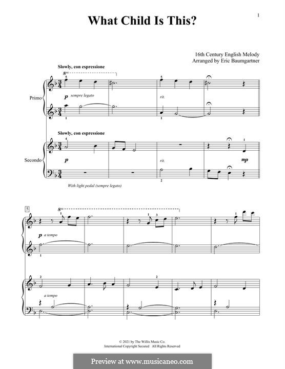 Piano version: For four hands by folklore