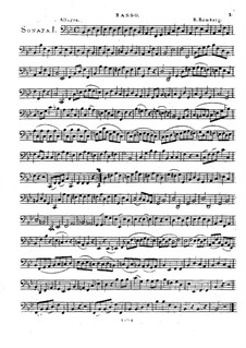 Drei Sonaten für Cello und Basso Continuo, Op.43: Basso Continuo Stimme by Bernhard Romberg