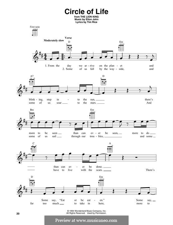 Instrumental version: Für Ukulele by Elton John