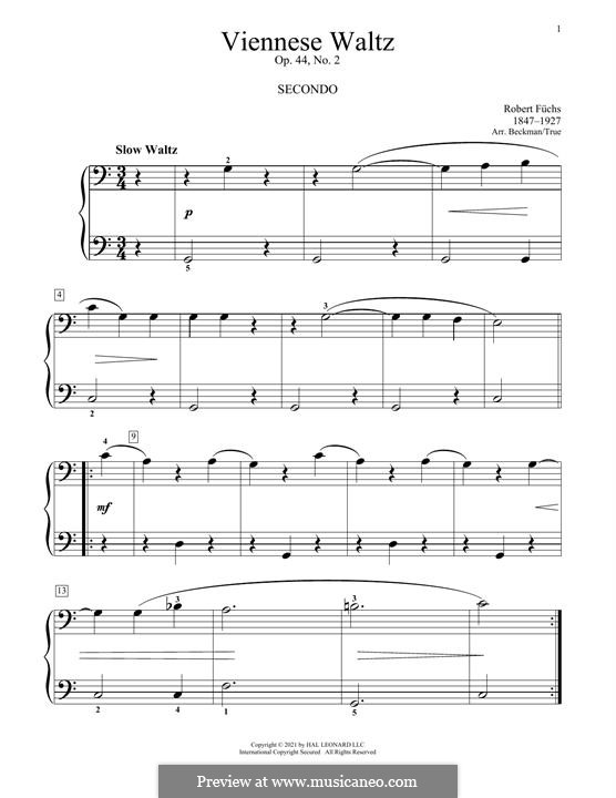 Viennese Waltz, Op.44 No.2: Viennese Waltz by Robert Fuchs