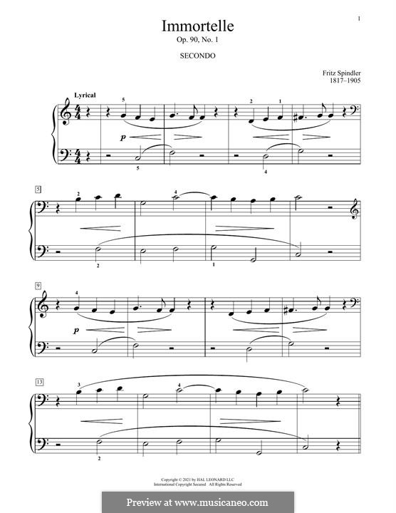 Immortellen, Op.90: Nr.1 by Fritz Spindler