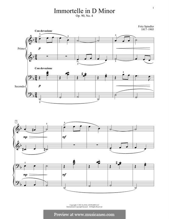Immortellen, Op.90: Nr.4 by Fritz Spindler