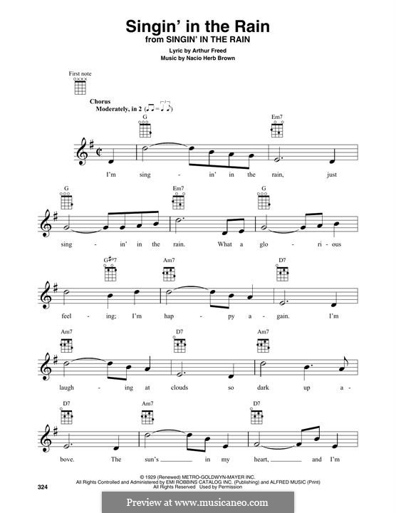 Singin' in the Rain (Gene Kelly): Für Ukulele by Nacio Herb Brown