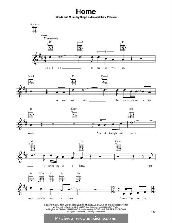 Home: Für Ukulele by Phillip Phillips