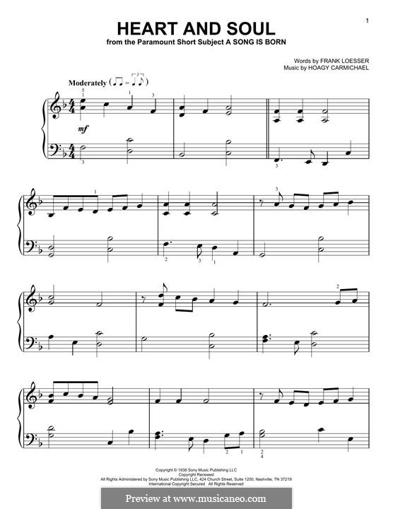 Heart and Soul: Für Klavier by Hoagy Carmichael