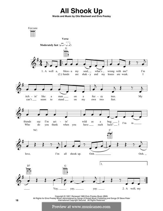 All Shook Up: Für Ukulele by Elvis Presley, Otis Blackwell
