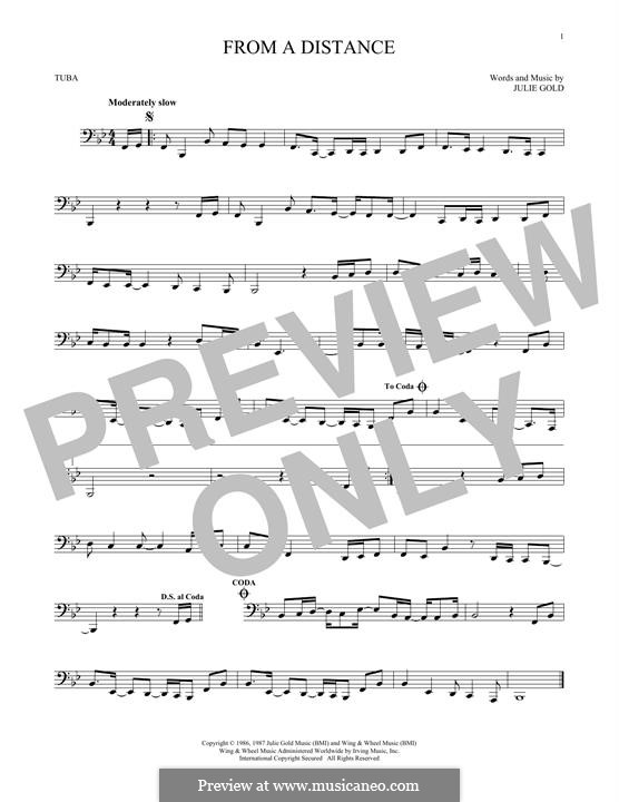 From a Distance: For tuba by Julie Gold