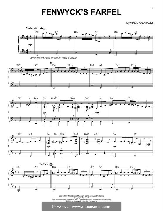 Fenwyck's Farfel: Für Klavier (jazz version) by Vince Guaraldi