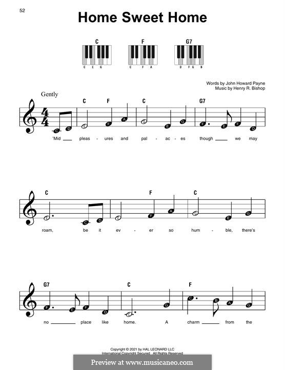 Home, Sweet Home: Für Klavier by Henry Bishop