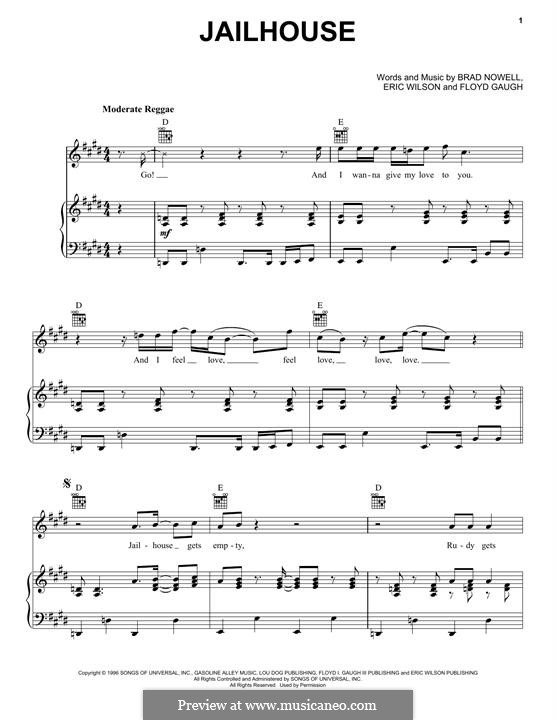 Jailhouse (Sublime): Für Stimme und Klavier (oder Gitarre) by Brad Nowell