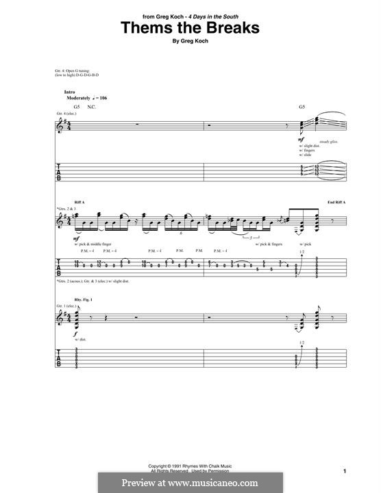 Thems The Breaks: Thems The Breaks by Greg Koch