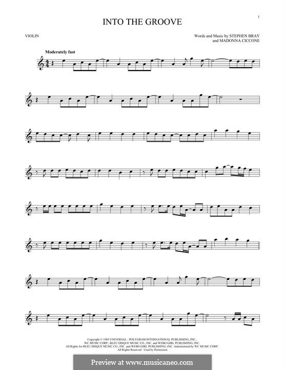 Into The Groove: Für Violine by Madonna, Stephen Bray