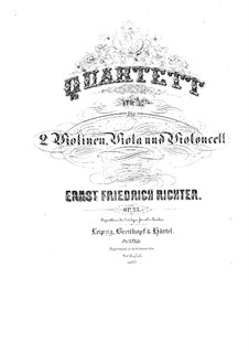 Streichquartett in e-Moll, Op.25: Stimmen by Ernst Richter