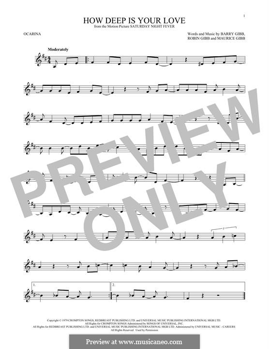How Deep Is Your Love (The Bee Gees): Für Flöte by Barry Gibb, Maurice Gibb, Robin Gibb