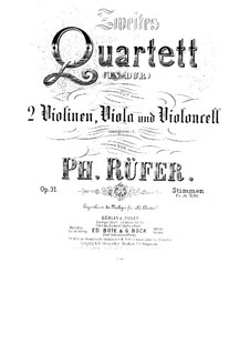 Streichquartett Nr.2 in Es-Dur, Op.31: Stimmen by Philippe Rüfer