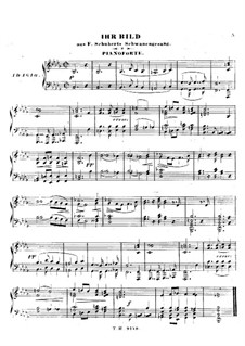 Nr.9 Ihr Bild: Für Harmonium und Klavier – Klavierstimme by Franz Schubert