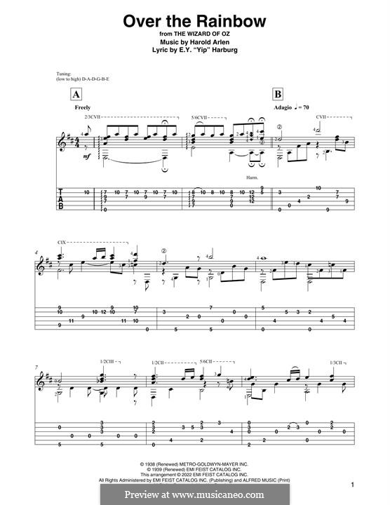 Instrumental version: Für Gitarre by Harold Arlen