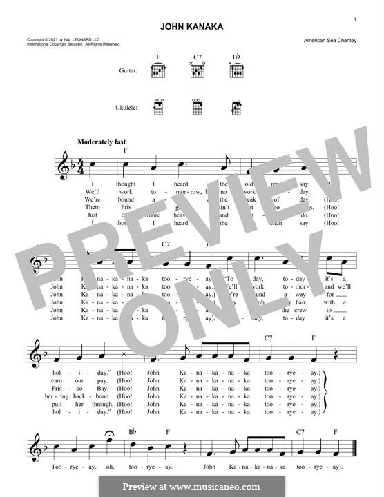 John Kanaka: Für Keyboard by folklore