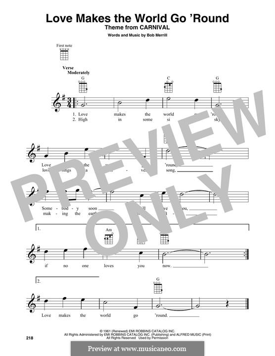Love Makes the World Go 'Round: Für Ukulele by Bob Merrill