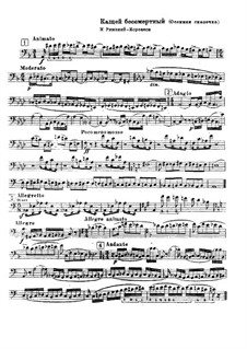 Kaschtschei, der Unsterbliche: Fragment aus Kontrabassstimme by Nikolai Rimsky-Korsakov