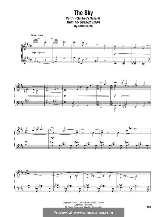 The Sky (Part 1 - Children's Song #8) von C. Corea - Noten auf MusicaNeo