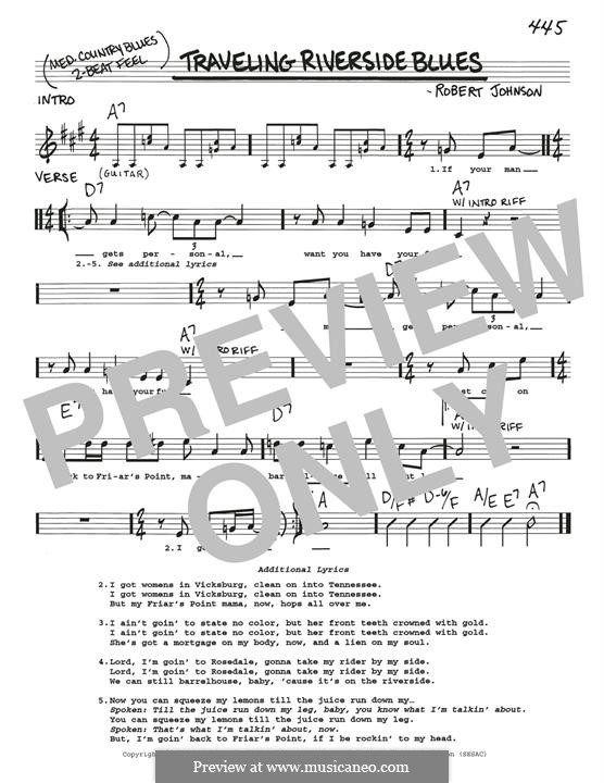 Traveling Riverside Blues: Melodische Linie by Robert Leroy Johnson