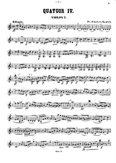 Streichquartett Nr.14 in d-Moll 'Tod und das Mädchen', D.810: Violinstimme II by Franz Schubert
