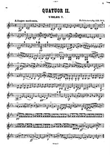Streichquartett Nr.10 in Es-Dur, D.87 Op.125 No.1: Violinstimme II by Franz Schubert