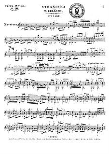 La straniera: Selected Melodies by Vincenzo Bellini