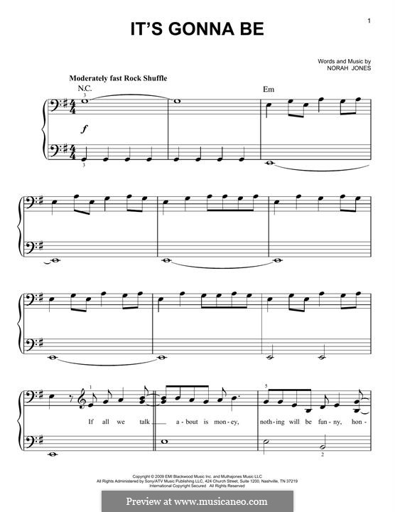 It's Gonna Be: Für Klavier by Norah Jones