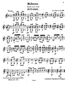 Transkription über Thema aus 'Nabucco' von Verdi, Op.62: Transkription über Thema aus 'Nabucco' von Verdi by Johann Kaspar Mertz