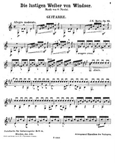 Transkription über Thema aus 'Die lustigen Weiber von Windsor' von O. Nicolai, Op.85: Transkription über Thema aus 'Die lustigen Weiber von Windsor' von O. Nicolai by Johann Kaspar Mertz