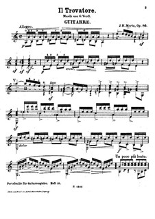 Fantasie über Thema aus 'Il Trovatore' von Verdi, Op.86: Für Gitarre by Johann Kaspar Mertz