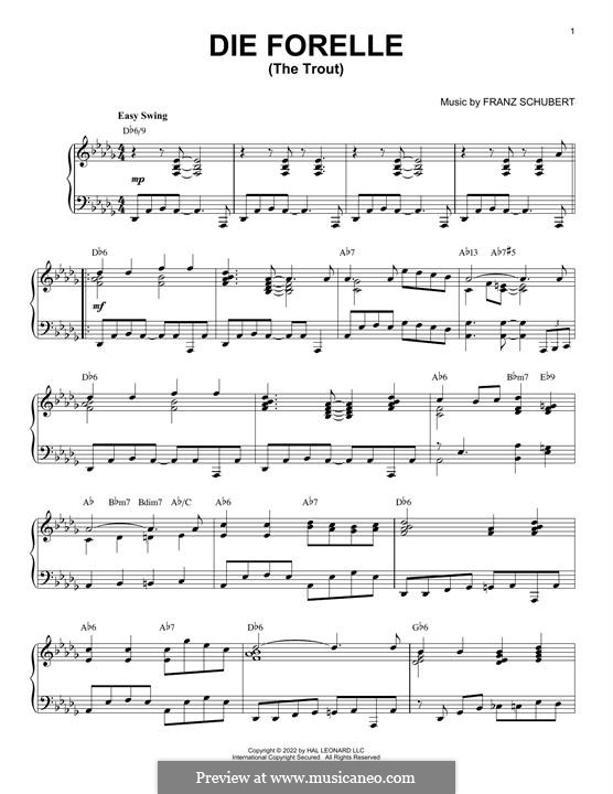 Die Forelle, D.550 Op.32: Für Klavier (jazz version) by Franz Schubert