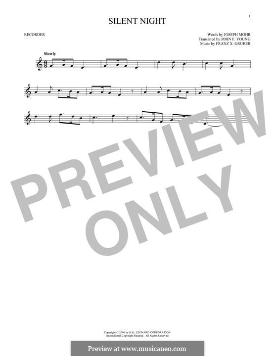 Solo instrument version (various): Für Blockflöte by Franz Xaver Gruber