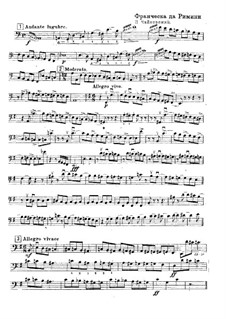 Francesca da Rimini, TH 46 Op.32: Solo aus Kontrabassstimme by Pjotr Tschaikowski