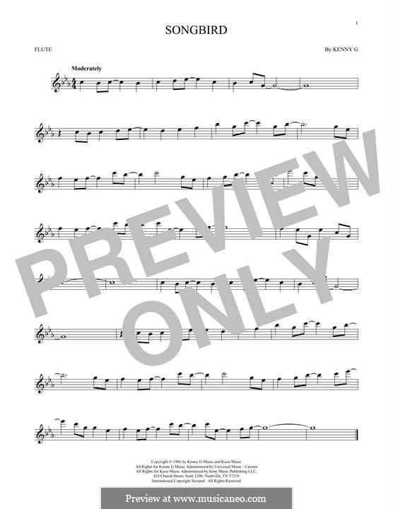 Songbird: Für Flöte by Kenny G.