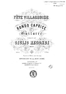 Fête villageoise, Op.20: Für Gitarre by Giulio Regondi