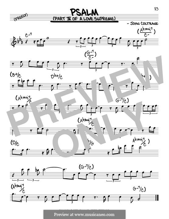 Psalm: Melodische Linie by John Coltrane