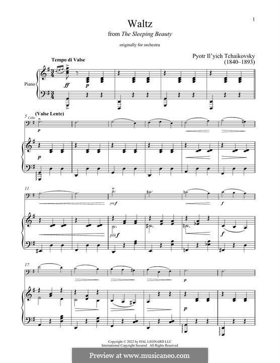 Walzer: Für Cello und Klavier by Pjotr Tschaikowski