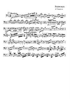 Raimonda, Op.57: Kontrabassstimme (Fragment) by Alexander Glazunov