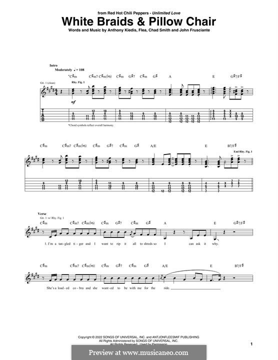 White Braids & Pillow Chair (Red Hot Chili Peppers) von Flea, A. Kiedis, C. Smith, J. Frusciante