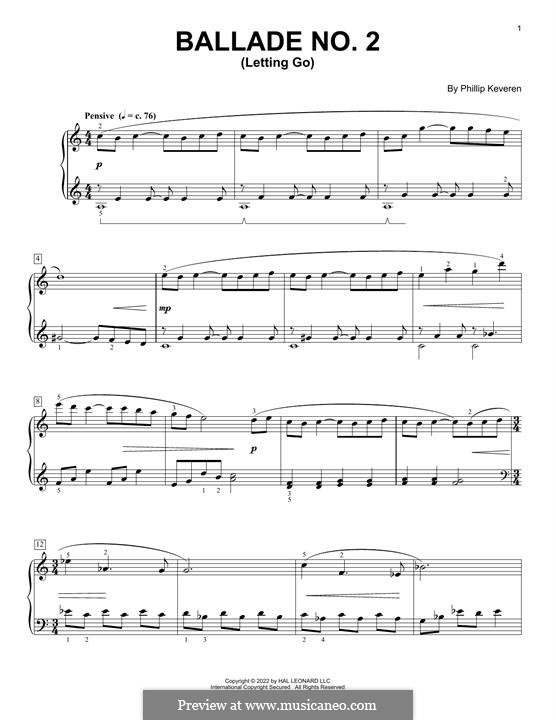 Ballade No.2 (Letting Go): Ballade No.2 (Letting Go) by Phillip Keveren