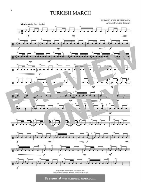 Türkischer Marsch: Snare drum by Ludwig van Beethoven